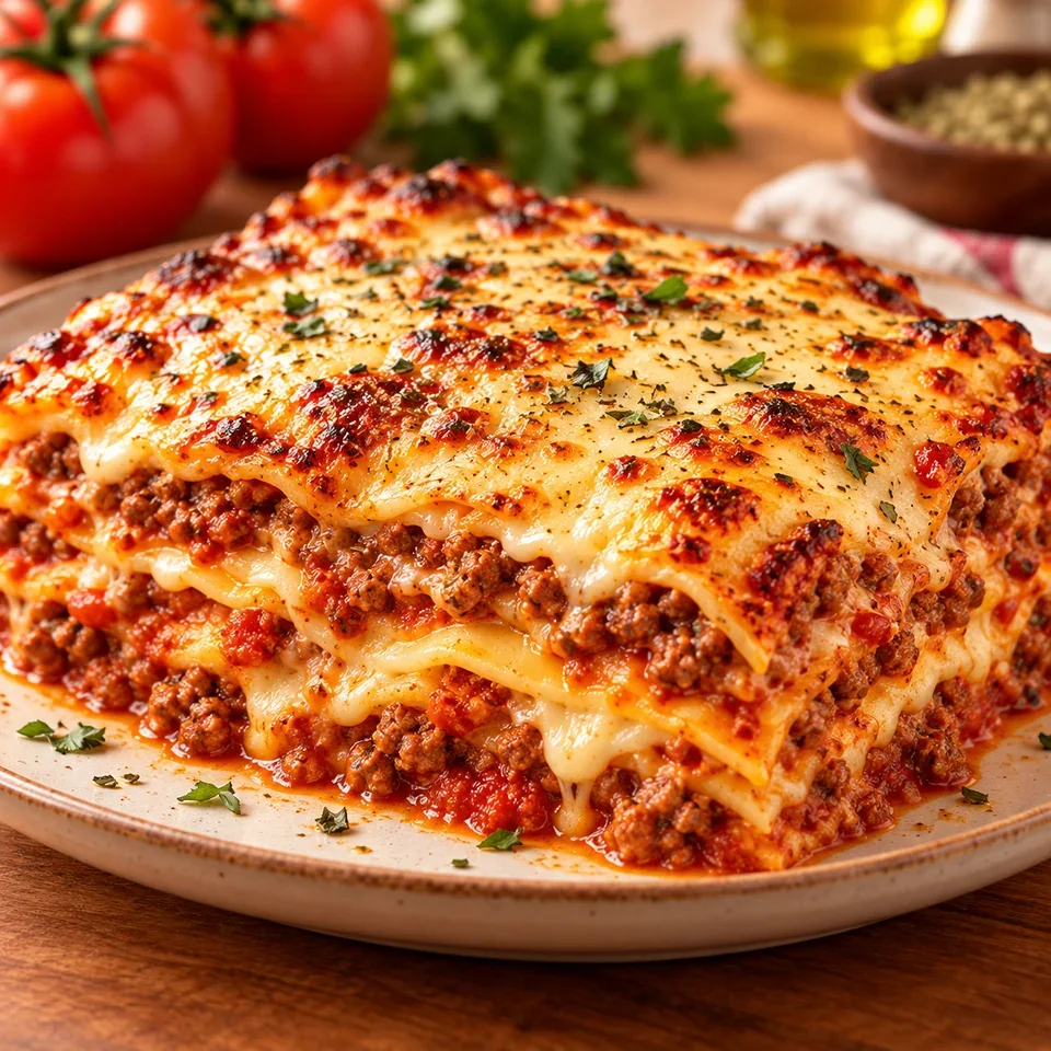 Lasanha de carne feita na Air Fryer